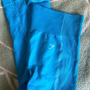 Blue gym shark leggings size small